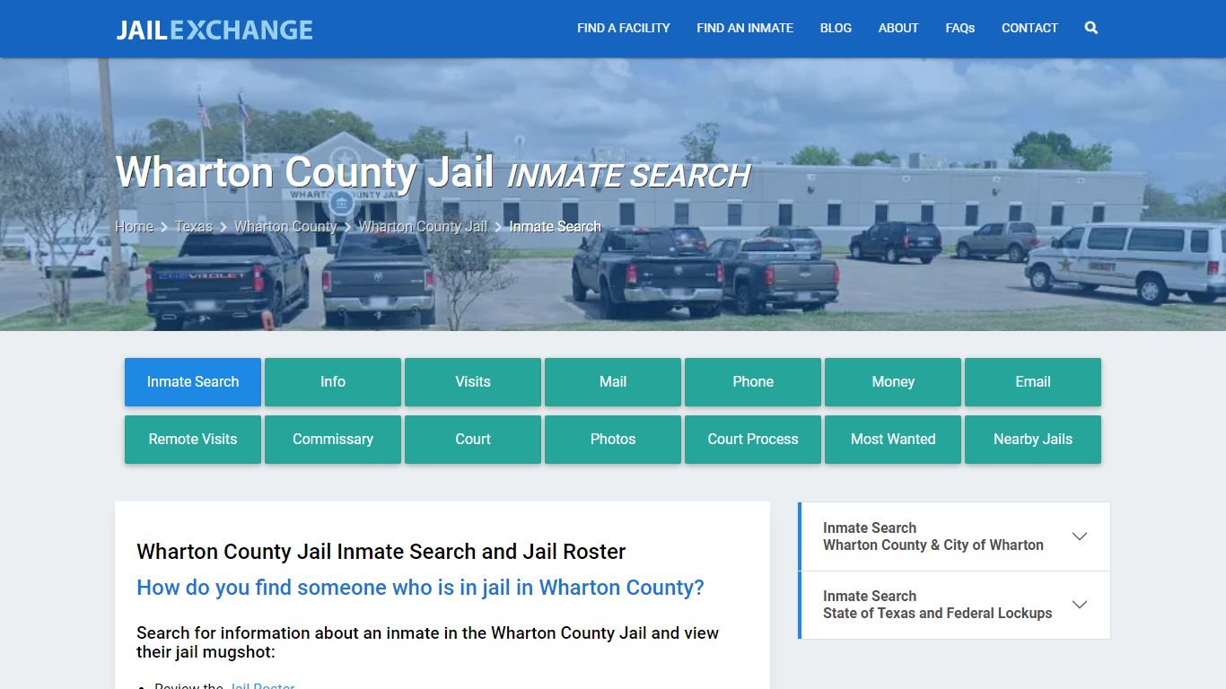 Wharton County Jail Inmate Search - Jail Exchange